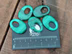 Hand Made Flower Malachite Pendant or Earring Pieces - Sold Per Item - From Congo - Toprock Gemstones and Minerals 
