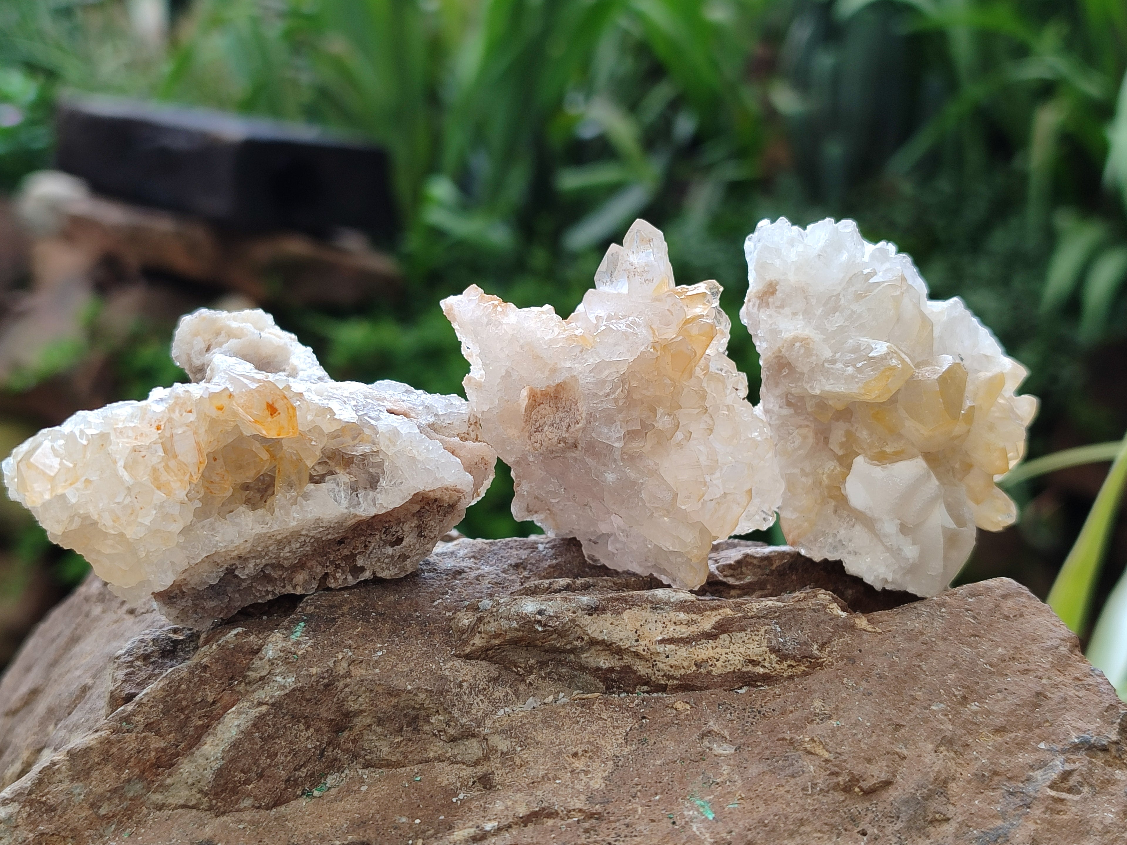 Natural Limonite Quartz Clusters x 35 From Solwezi, Zambia - Toprock Gemstones and Minerals 