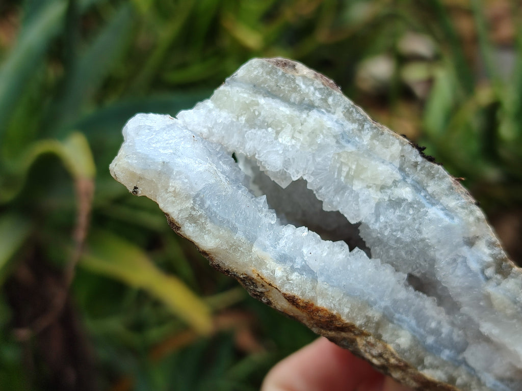 Natural Blue Lace Agate Geode Specimens x 6 From Malawi - Toprock Gemstones and Minerals 