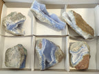 Natural Blue Lace Agate Geode Specimens x 6 From Malawi - Toprock Gemstones and Minerals 