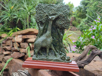 Hand Made Green Verdite Giraffe Carving x 1 From Zimbabwe - Toprock Gemstones and Minerals 
