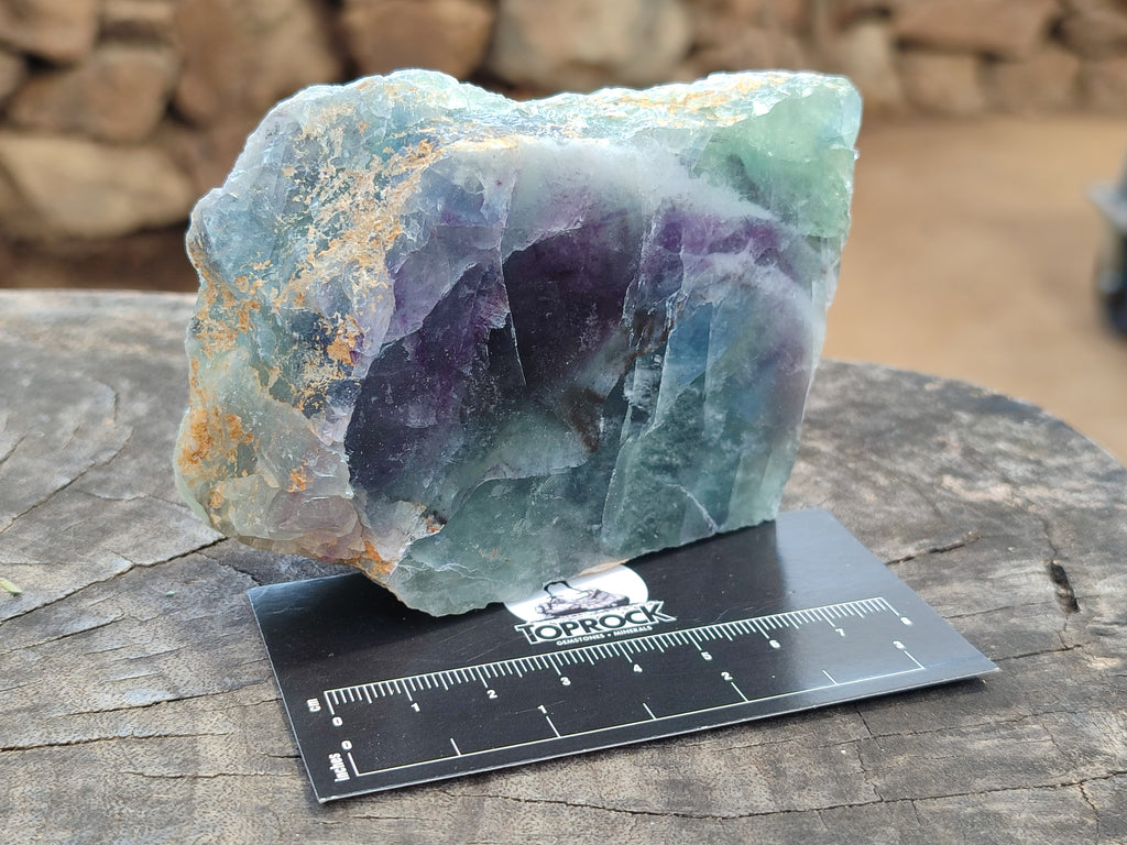 Polished On One Side Watermelon Fluorite x 6 From Uis, Namibia - Toprock Gemstones and Minerals 