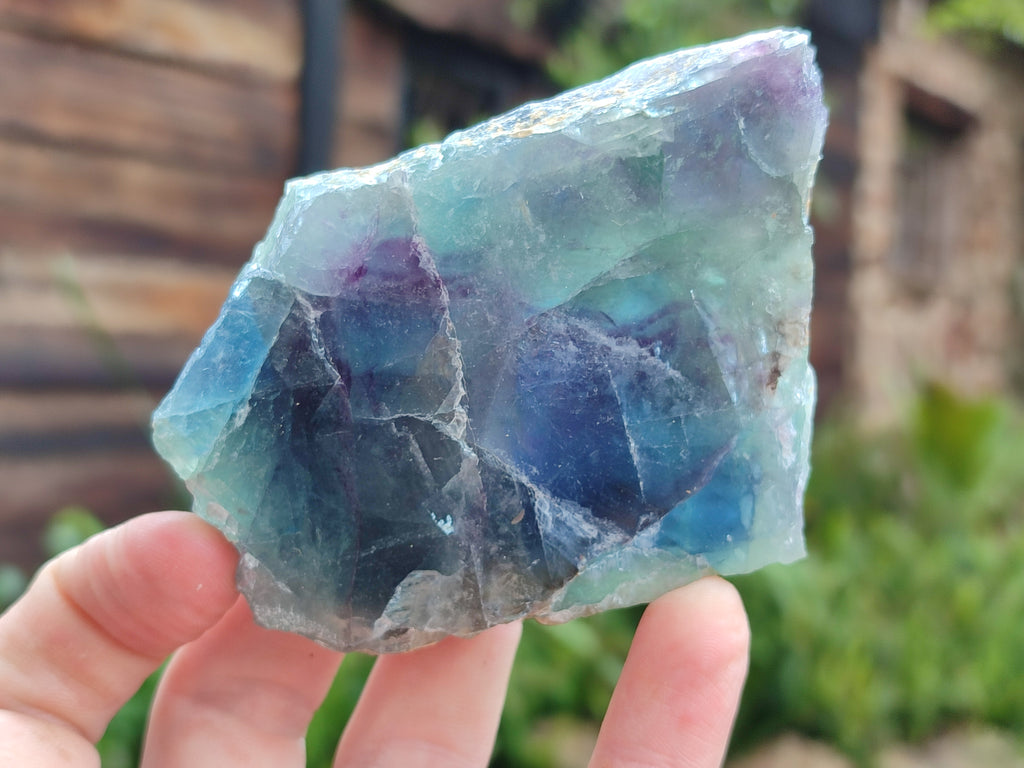 Polished On One Side Watermelon Fluorite x 6 From Uis, Namibia - Toprock Gemstones and Minerals 