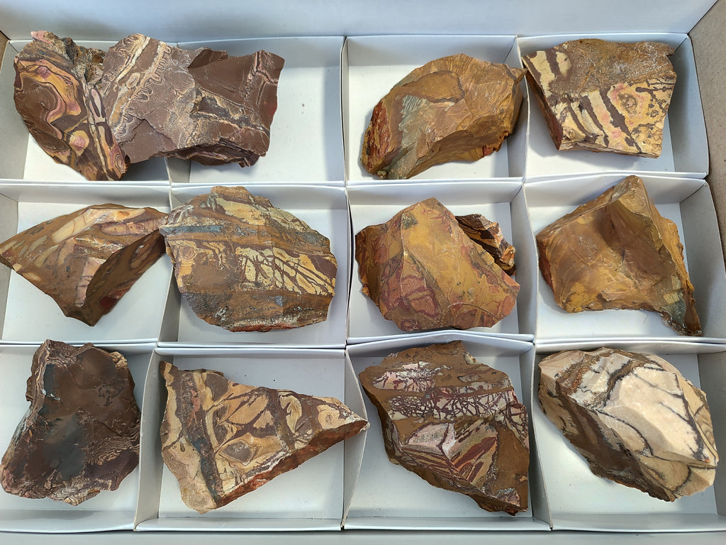 Natural Nguni Jasper Cobbed Specimens x 12 From Prieska, South Africa - Toprock Gemstones and Minerals 