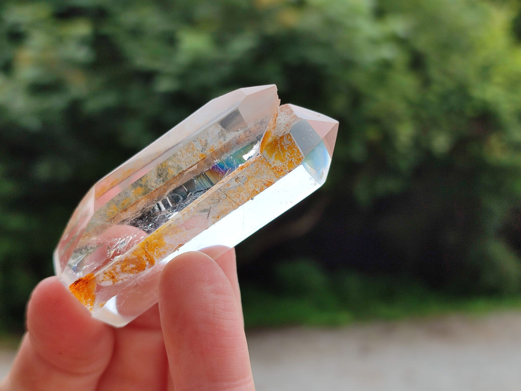 Polished Mixed Inclusion Window Quartz Crystals x 20 From Madagascar - Toprock Gemstones and Minerals 