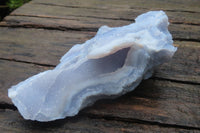 Natural Etched Blue Chalcedony Specimens x 3 From Nsanje, Malawi - Toprock Gemstones and Minerals 