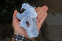 Natural Etched Blue Chalcedony Specimens x 3 From Nsanje, Malawi - Toprock Gemstones and Minerals 