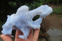 Natural Etched Blue Chalcedony Specimens x 3 From Nsanje, Malawi - Toprock Gemstones and Minerals 