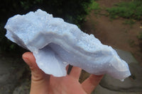 Natural Etched Blue Chalcedony Specimens x 3 From Nsanje, Malawi - Toprock Gemstones and Minerals 
