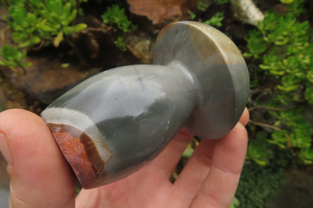 Polished Polychrome Jasper Mushrooms x 6 From Madagascar - Toprock Gemstones and Minerals 
