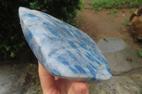 Polished Blue Spinel Spotted Quartz Standing Free Form x 1 From Madagascar - Toprock Gemstones and Minerals 