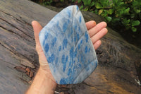 Polished Blue Spinel Spotted Quartz Standing Free Form x 1 From Madagascar - Toprock Gemstones and Minerals 