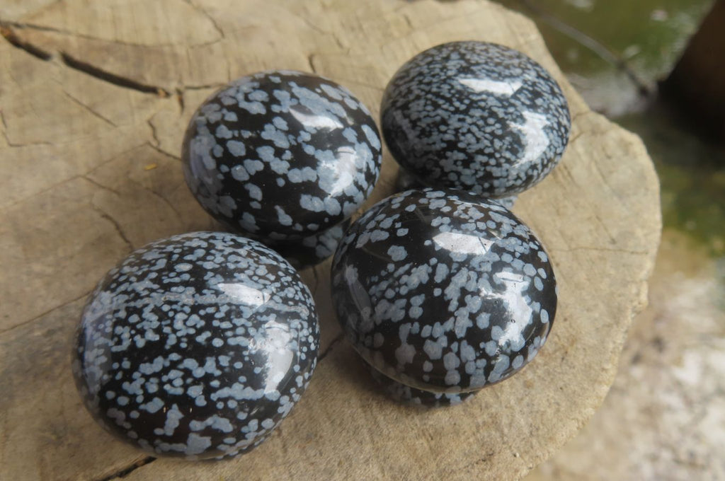 Polished Snowflake Obsidian Drawer - Door Knobs - Sold Per Item - From Mexico - Toprock Gemstones and Minerals 