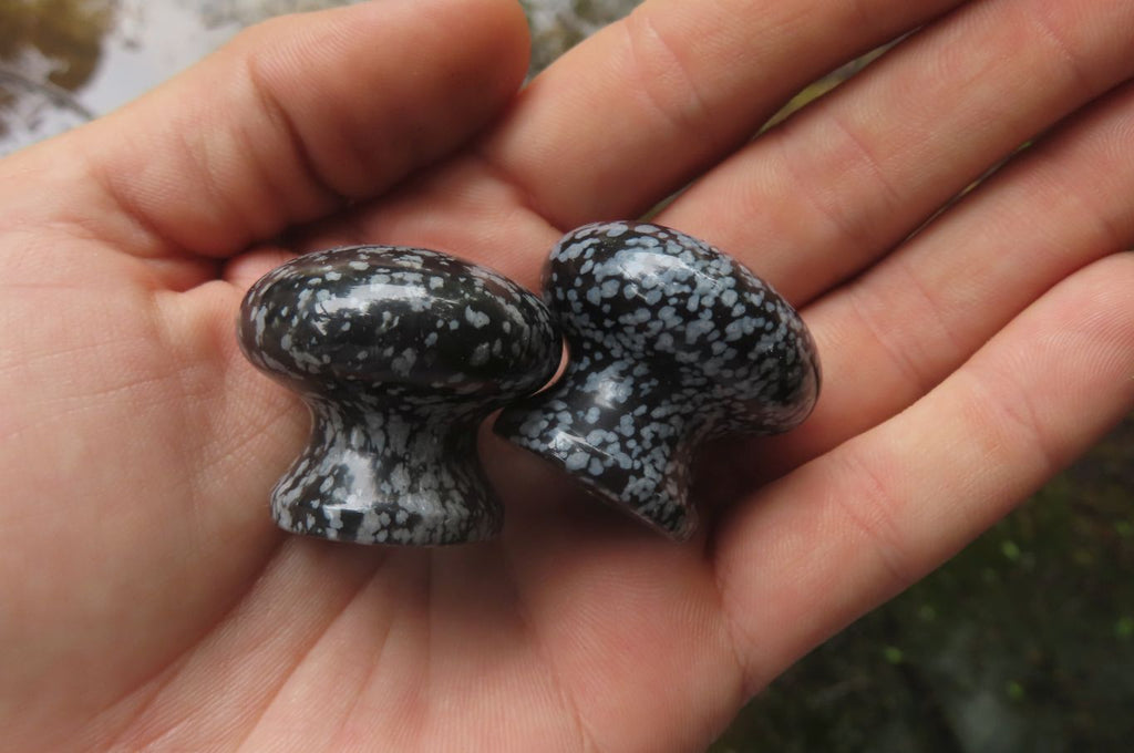 Polished Snowflake Obsidian Drawer - Door Knobs - Sold Per Item - From Mexico - Toprock Gemstones and Minerals 