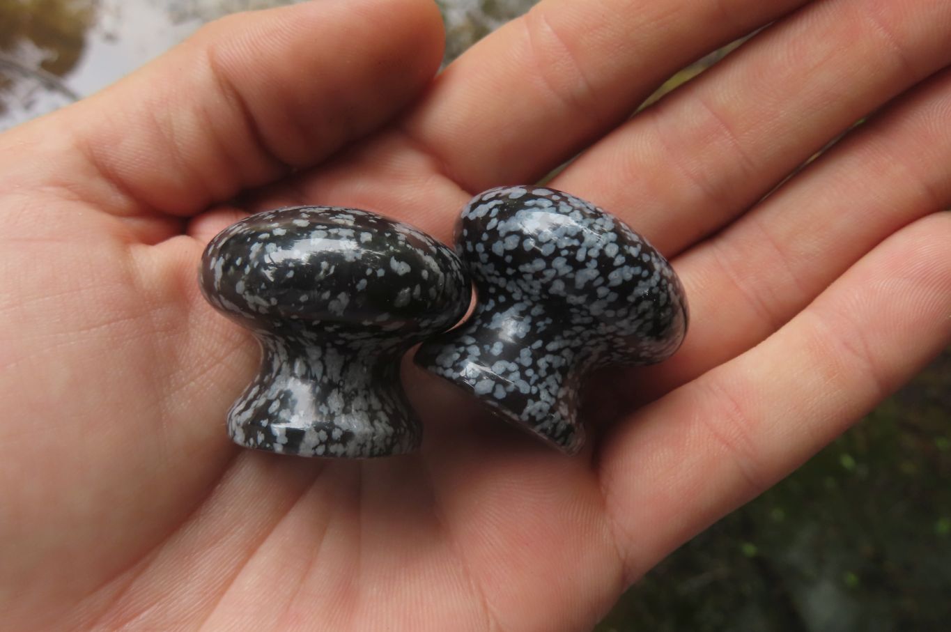 Polished Snowflake Obsidian Drawer - Door Knobs - Sold Per Item - From Mexico - Toprock Gemstones and Minerals 