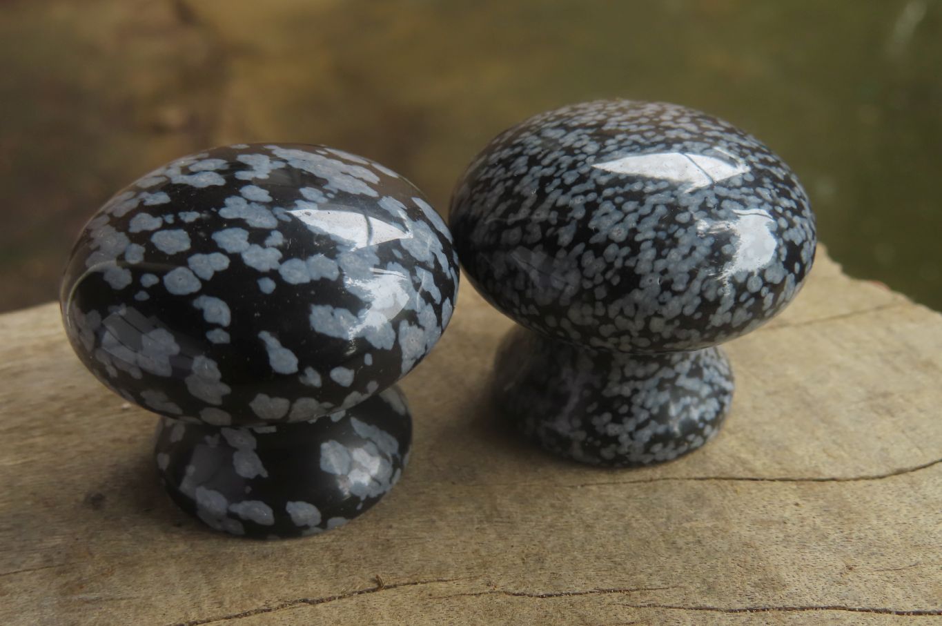 Polished Snowflake Obsidian Drawer - Door Knobs - Sold Per Item - From Mexico - Toprock Gemstones and Minerals 