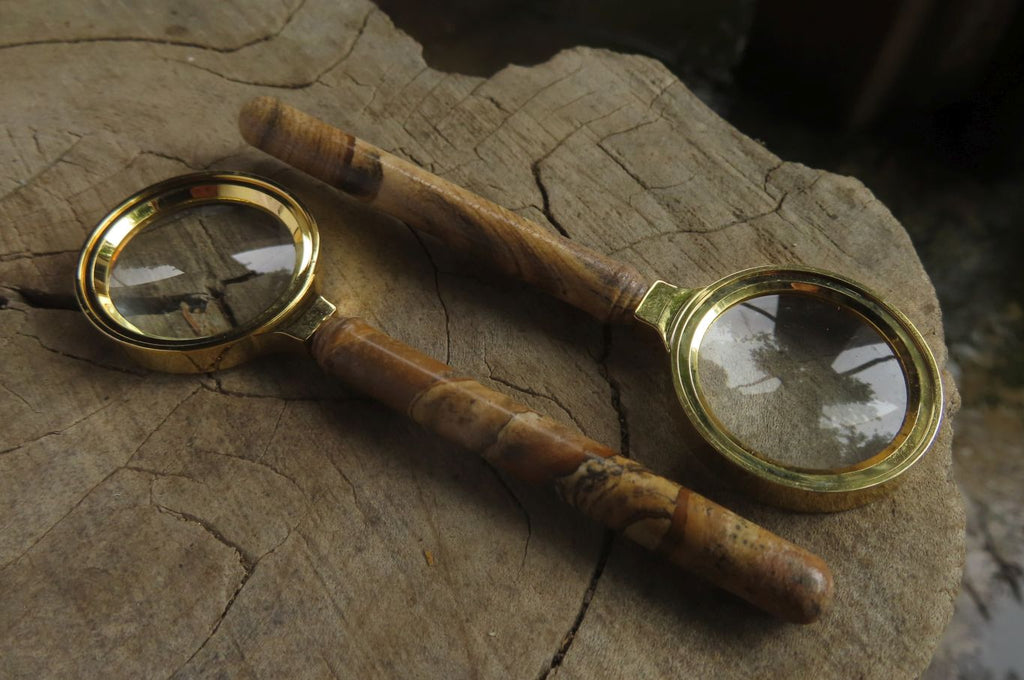 Polished Picture Stone Jasper Magnifying Glass - Sold Per Item - From Namibia - Toprock Gemstones and Minerals 