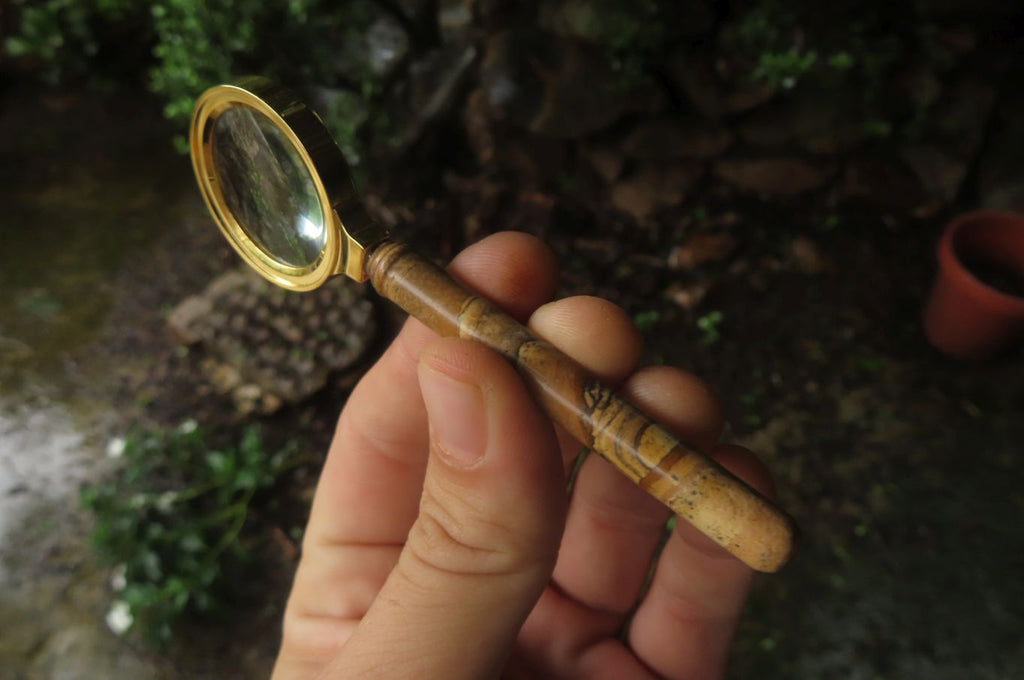 Polished Picture Stone Jasper Magnifying Glass - Sold Per Item - From Namibia - Toprock Gemstones and Minerals 