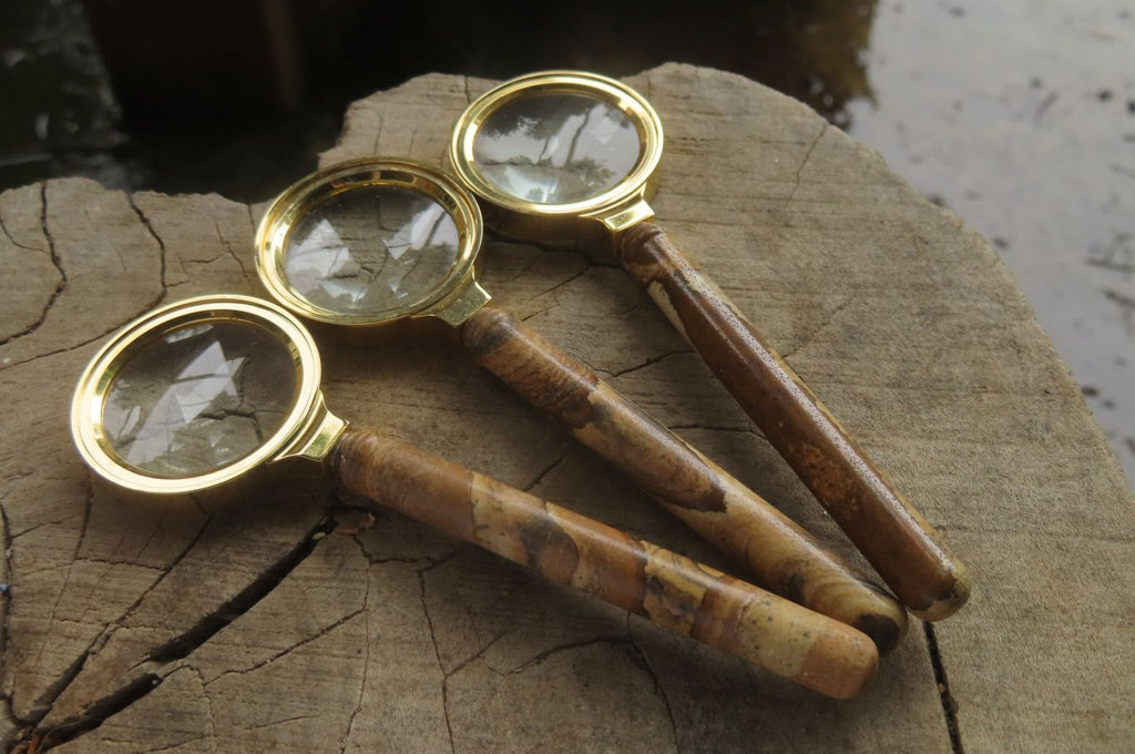 Polished Picture Stone Jasper Magnifying Glass - Sold Per Item - From Namibia - Toprock Gemstones and Minerals 