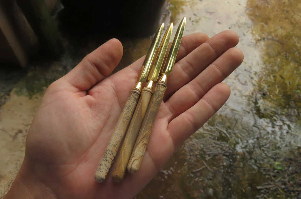 Polished Picture Stone Jasper Letter Opener - Sold Per Item - From Namibia - Toprock Gemstones and Minerals 
