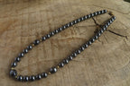 Polished Hematite & Gold Beaded Necklace - Sold Per Item - From Southern Africa - Toprock Gemstones and Minerals 