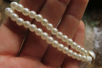 Polished Silver Hematite and Freshwater Pearl Beaded Necklace - Sold Per Item - From China - Toprock Gemstones and Minerals 