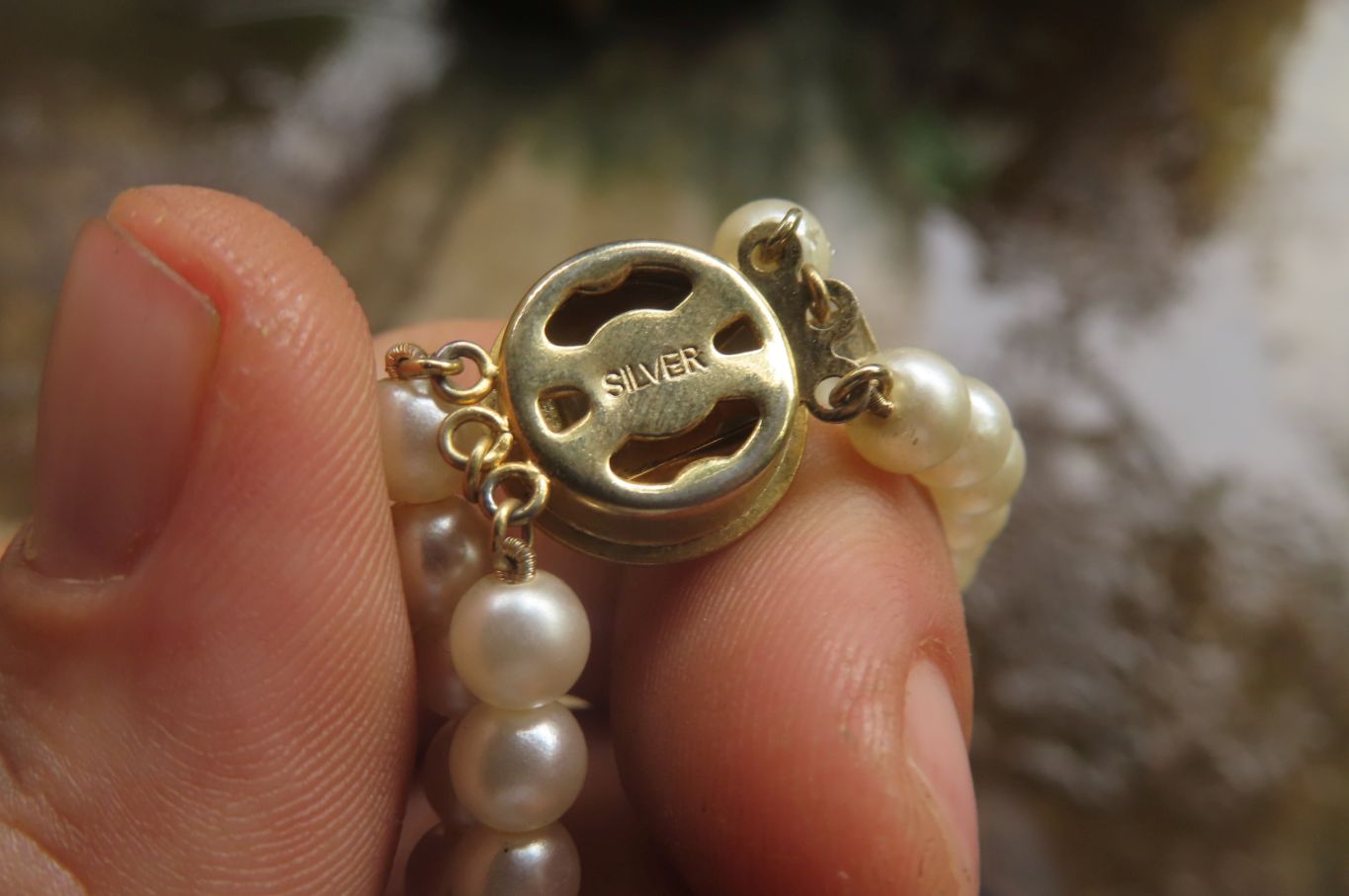 Polished Silver Hematite and Freshwater Pearl Beaded Necklace - Sold Per Item - From China - Toprock Gemstones and Minerals 