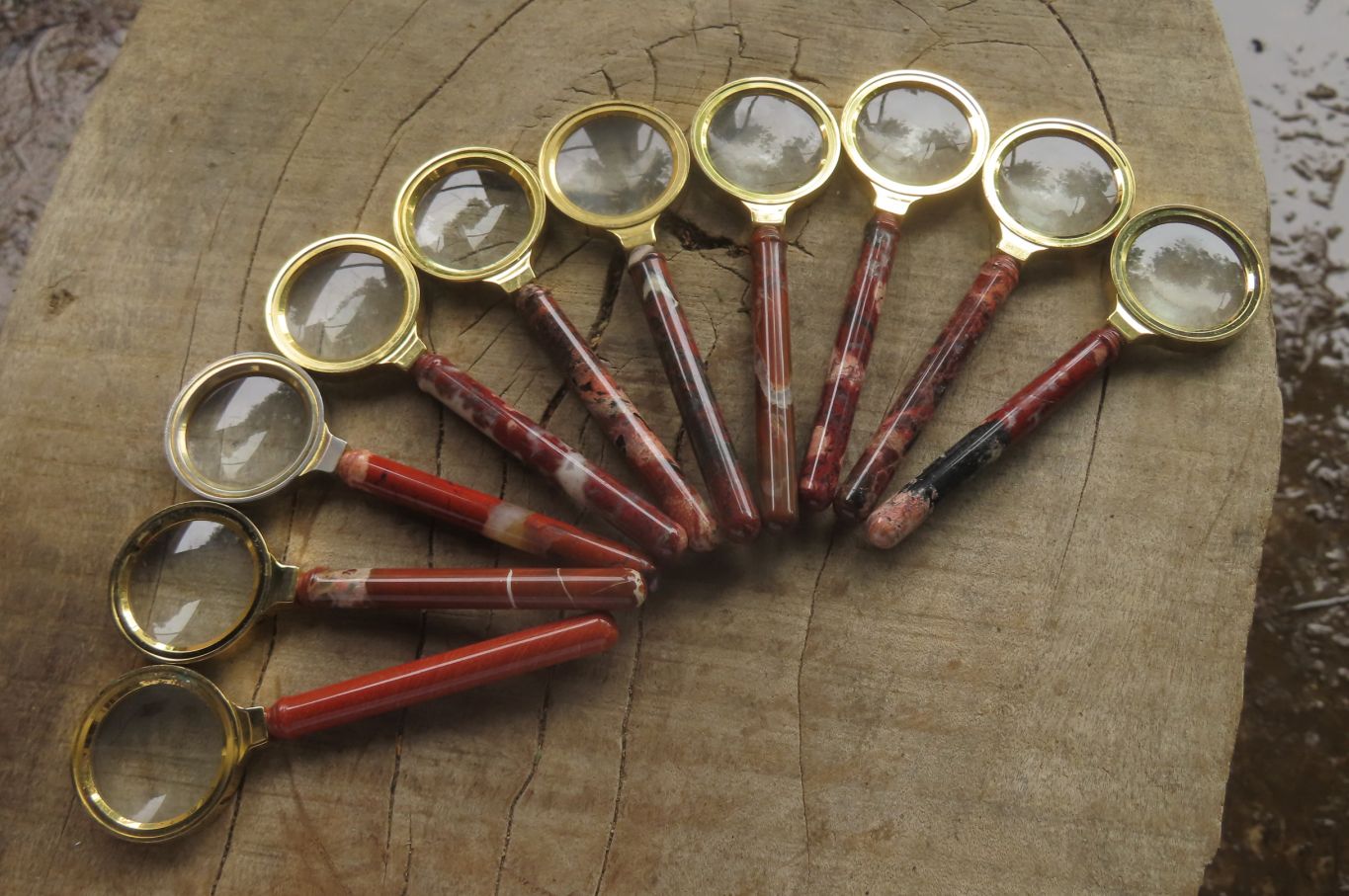 Polished Brecciated Jasper Magnifying Glass - Sold Per Item - From South Africa - Toprock Gemstones and Minerals 