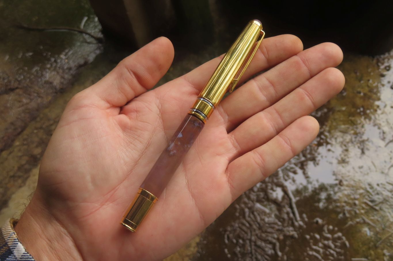 Polished Fancy Jasper Agate Fountain Pen - Sold Per Item - From Botswana - Toprock Gemstones and Minerals 