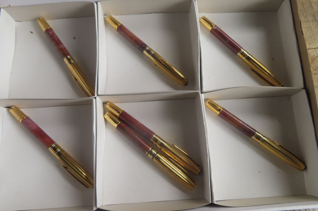 Polished Fancy Jasper Agate Fountain Pen - Sold Per Item - From Botswana - Toprock Gemstones and Minerals 