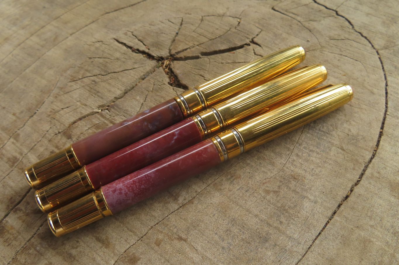 Polished Fancy Jasper Agate Fountain Pen - Sold Per Item - From Botswana - Toprock Gemstones and Minerals 