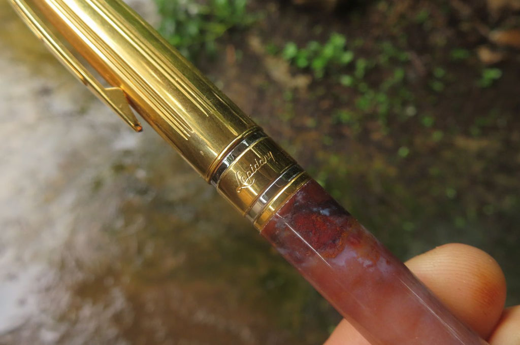 Polished Fancy Jasper Agate Fountain Pen - Sold Per Item - From Botswana - Toprock Gemstones and Minerals 