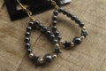 Polished Pair of Hematite Star Bead Loop Earrings - sold per Pair - From Southern Africa - Toprock Gemstones and Minerals 