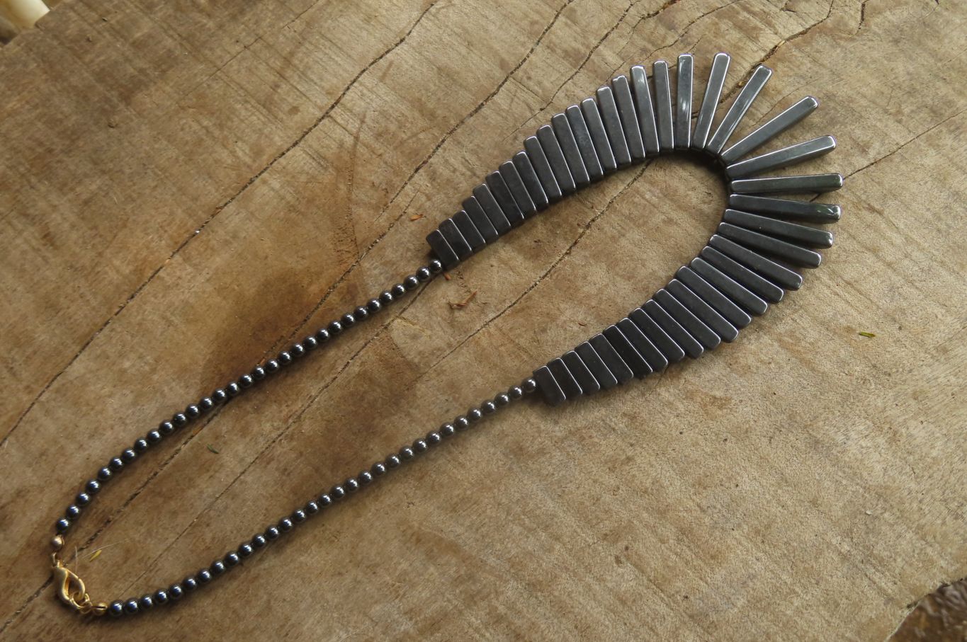 Polished Silver Hematite Egyptian Choker Necklace - Sold Per Item - From China - Toprock Gemstones and Minerals 