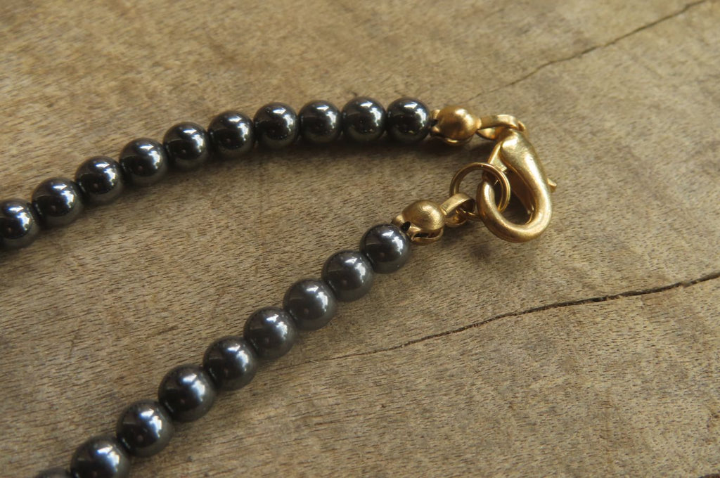 Polished Silver Hematite Egyptian Choker Necklace - Sold Per Item - From China - Toprock Gemstones and Minerals 