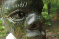 Hand Made African Male Bust Stone Sculpture x 1 From Zimbabwe