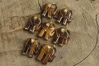 Polished Golden Tigers Eye Elephant Pendant with Gold Bail and Trim - Sold Per Item - From China - Toprock Gemstones and Minerals 