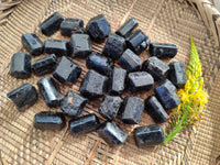 Natural Alluvial Schorl Black Tourmaline Crystals x 70 From Zimbabwe - Toprock Gemstones and Minerals 