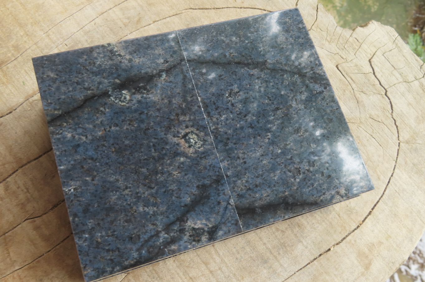 Hand Made Dumortierite Jewellery Box x 1 From Mozambique - Toprock Gemstones and Minerals 