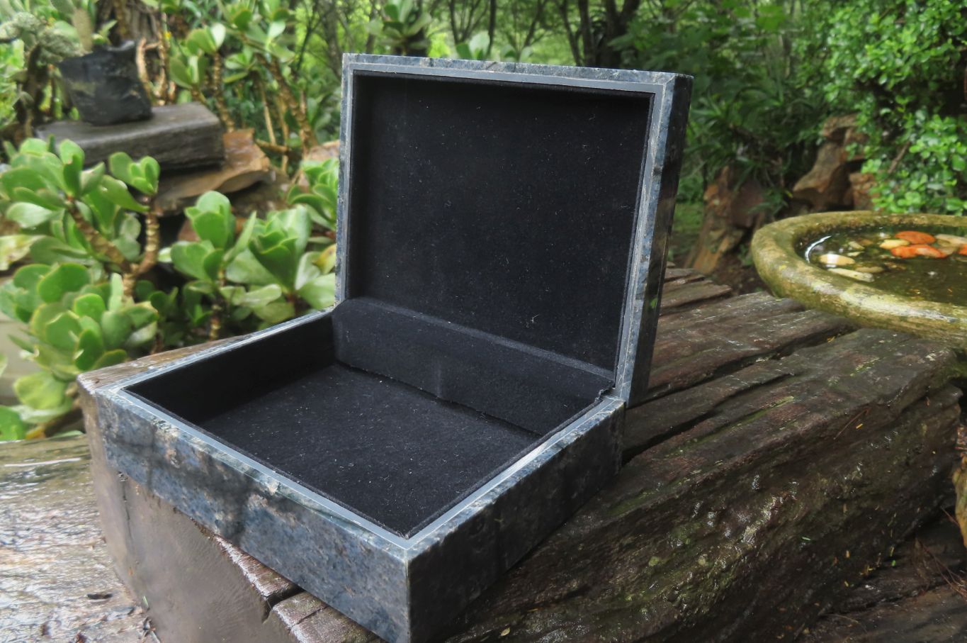 Hand Made Dumortierite Jewellery Box x 1 From Mozambique - Toprock Gemstones and Minerals 