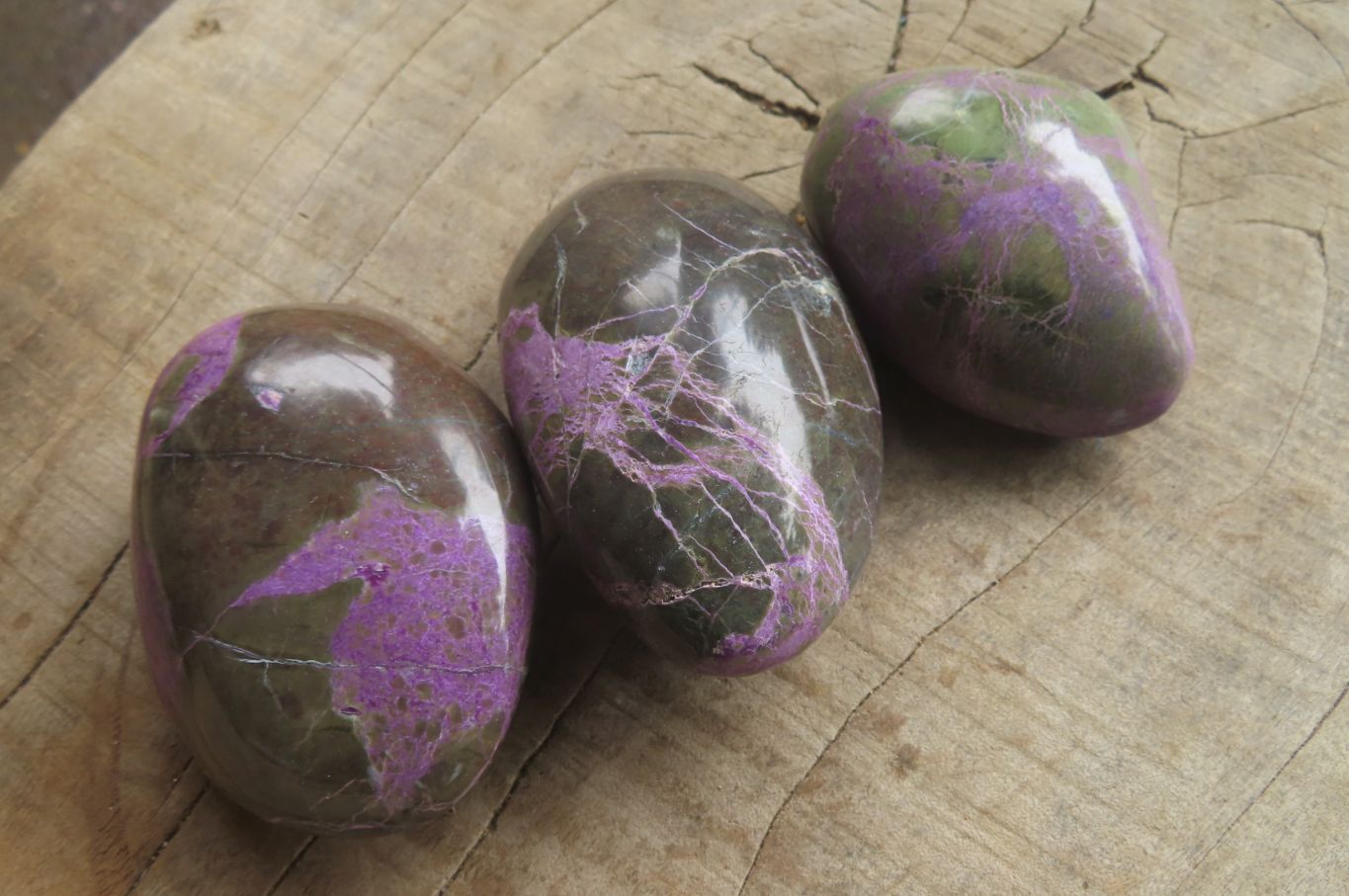 Polished Stichtite Free Forms x 6 From Barberton, South Africa - Toprock Gemstones and Minerals 