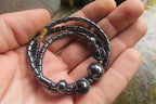 Polished Hematite Mixed Bead Choker - Sold Per Item - From China - Toprock Gemstones and Minerals 