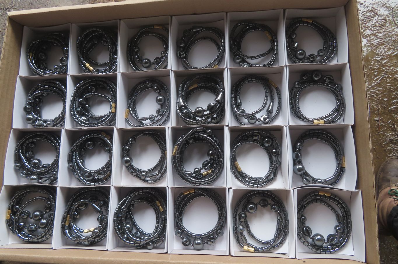 Polished Hematite Mixed Bead Choker - Sold Per Item - From China - Toprock Gemstones and Minerals 