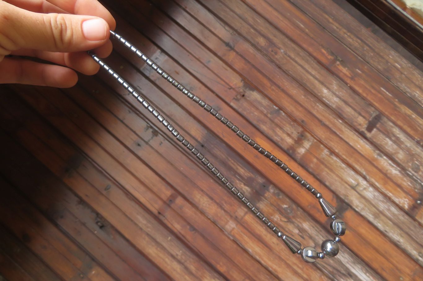 Polished Hematite Mixed Bead Choker - Sold Per Item - From China - Toprock Gemstones and Minerals 