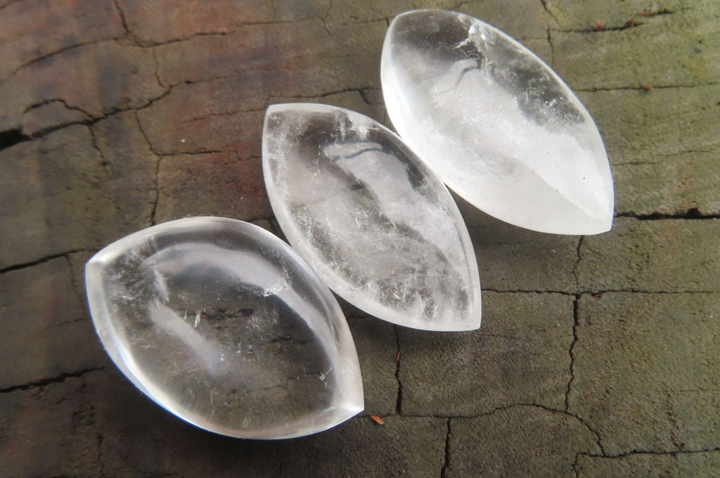 Polished Clear Quartz "Angel Tears" Pendant Pieces x 40 From Madagascar - Toprock Gemstones and Minerals 