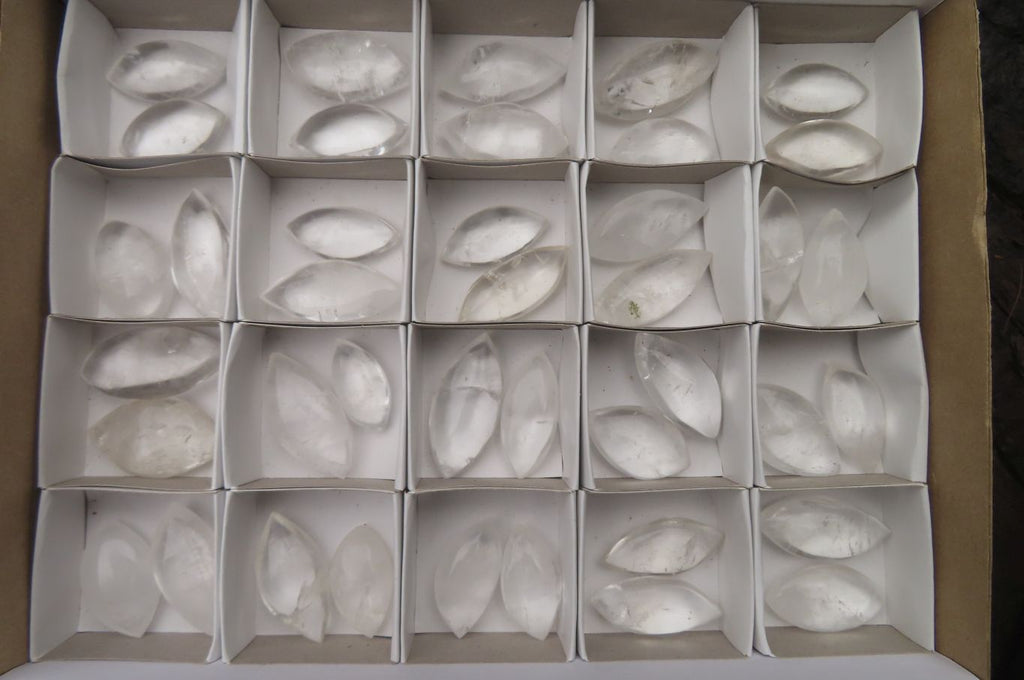 Polished Clear Quartz "Angel Tears" Pendant Pieces x 40 From Madagascar - Toprock Gemstones and Minerals 