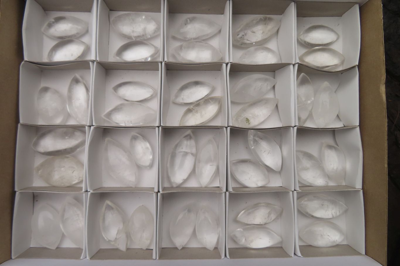 Polished Clear Quartz "Angel Tears" Pendant Pieces x 40 From Madagascar - Toprock Gemstones and Minerals 