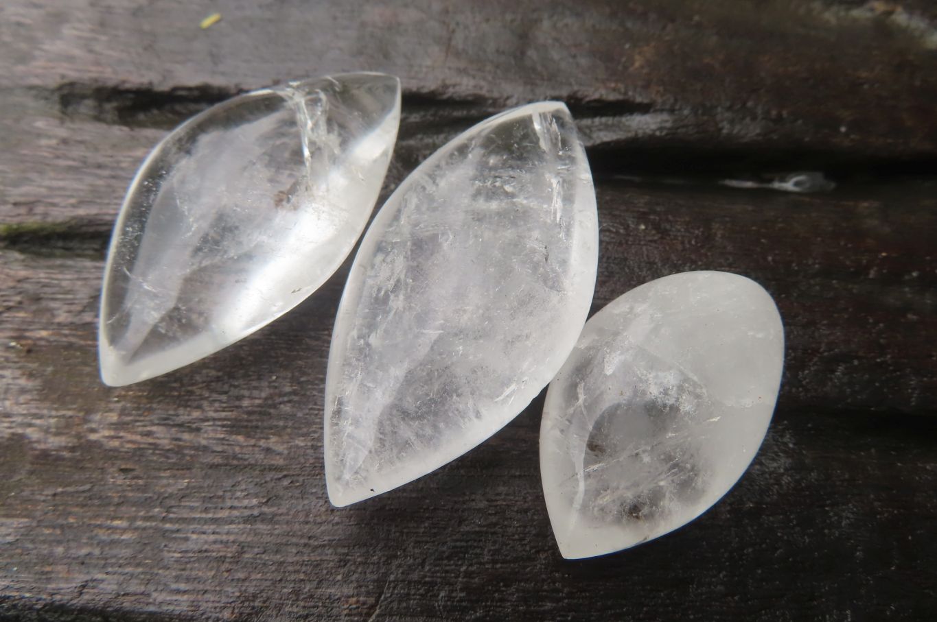 Polished Clear Quartz "Angel Tears" Pendant Pieces x 40 From Madagascar - Toprock Gemstones and Minerals 