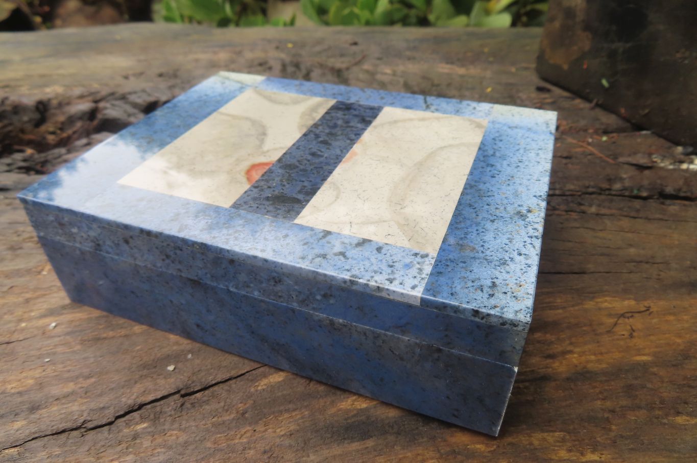 Hand Made Dumortierite Jewellery Box x 1 From Mozambique - Toprock Gemstones and Minerals 