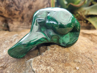 Polished Flower Banded Malachite Free Forms x 4 From Congo - Toprock Gemstones and Minerals 
